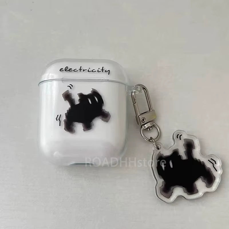 Wireless Cute Cat Black Charging Box for Airpods 4 Pro 3 2 1 Pro3 Case Transparent Silicone Earphone Cases for Airpods Pro 2 2Nd