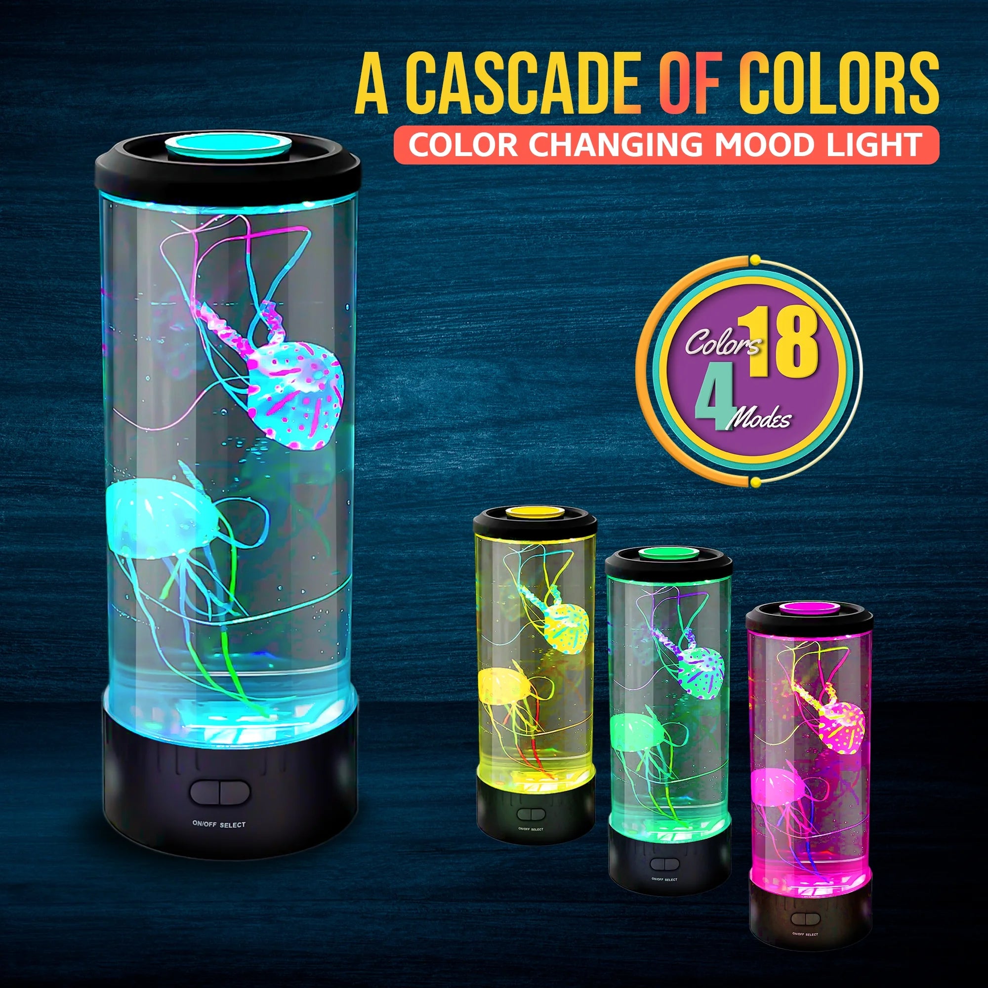 Jellyfish Lamp, 16 Color Options, 4 Modes, Auto Shutdown, Remote Control Electric Jellyfish LED Night Light, Home Decor, Gift for Autism & ADHD