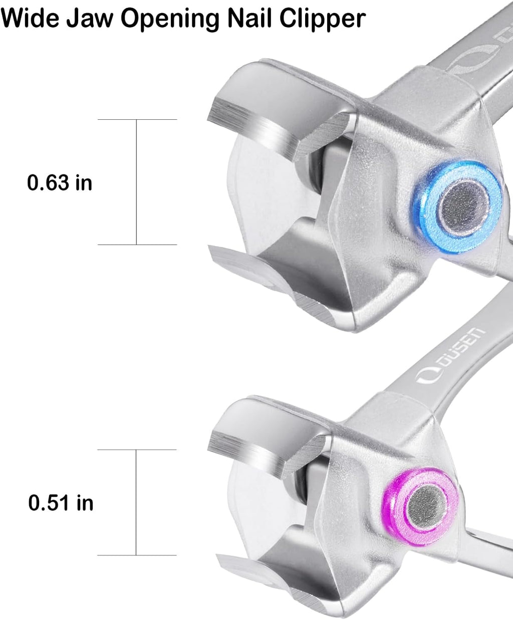 Thick Nail Clippers with Catcher, Full Anti-Splash Nail Clippers for Men & Women, Wide Jaw Opening Toenail Clippers for Seniors, Adult Fingernail Cutter & Toe Nail Clipper Catch All Nail Clippings