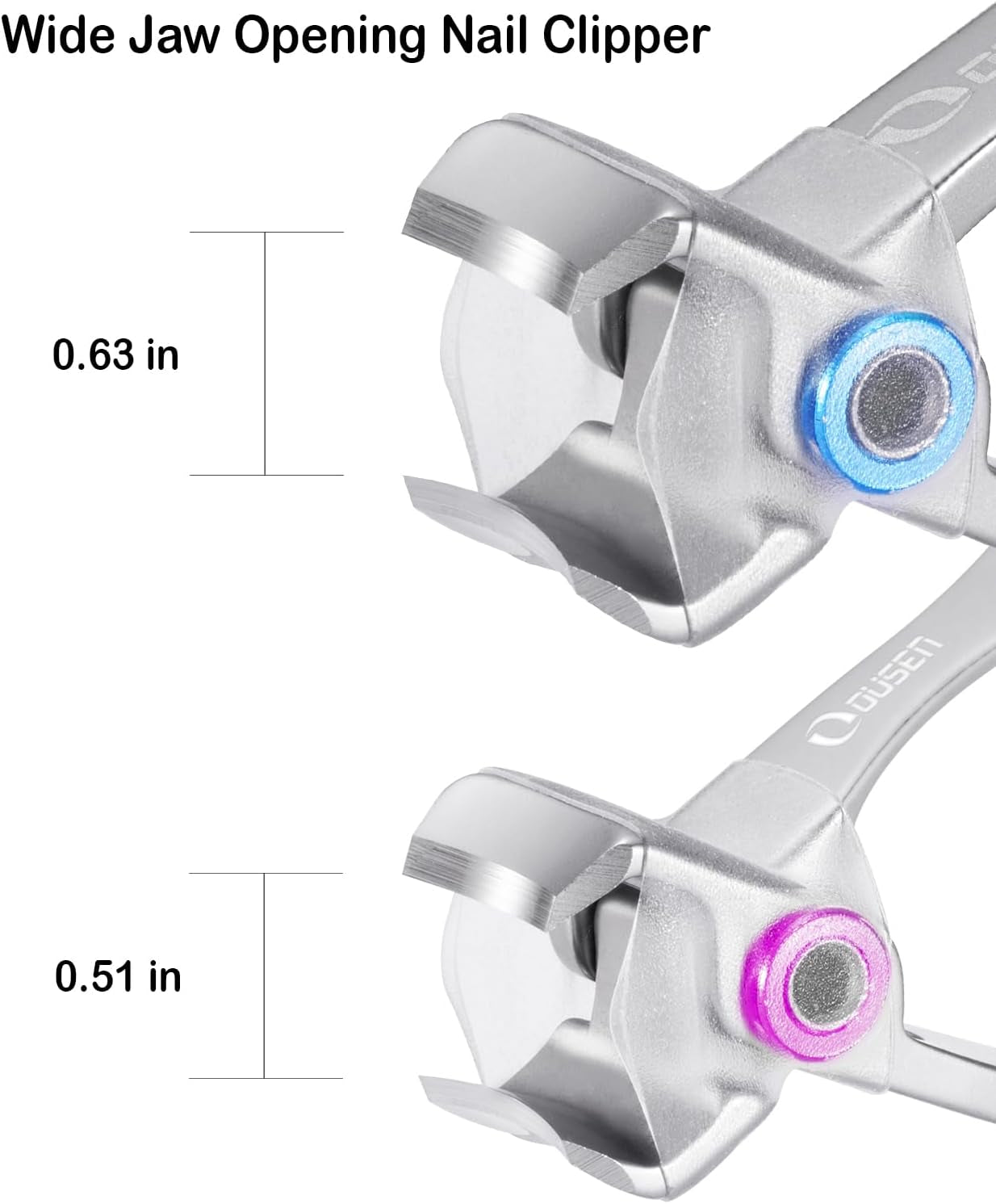 Thick Nail Clippers with Catcher, Full Anti-Splash Nail Clippers for Men & Women, Wide Jaw Opening Toenail Clippers for Seniors, Adult Fingernail Cutter & Toe Nail Clipper Catch All Nail Clippings